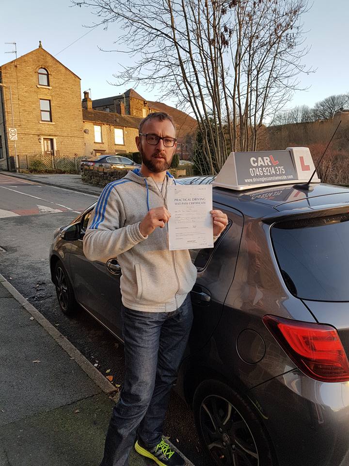 Joshua passed his driving test in Hyde
